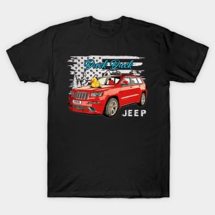 Jeep Grand Cherokee SRT8 Car Form Vintage Artwork T-Shirt